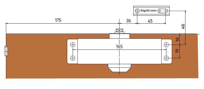 Fontos, hogy a zsan�rt�l m�rve megfelel� t�vols�gra ker�lj�n az ajt�behuz�