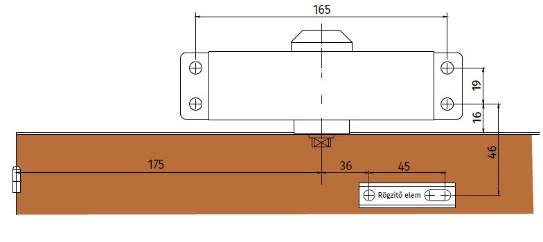 Fontos, hogy a zsan�rt�l m�rve megfelel� t�vols�gra ker�lj�n az ajt�behuz�